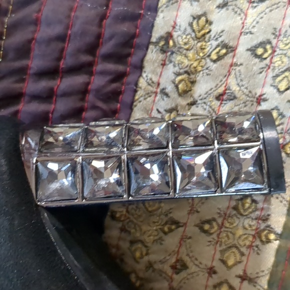 LE CHATEAU* studded heel side zip suede rounded pointed toe ankle boots sz 38 - Picture 11 of 15